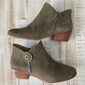 JACK ROGERS Peyton Suede Booties, Size 7.5